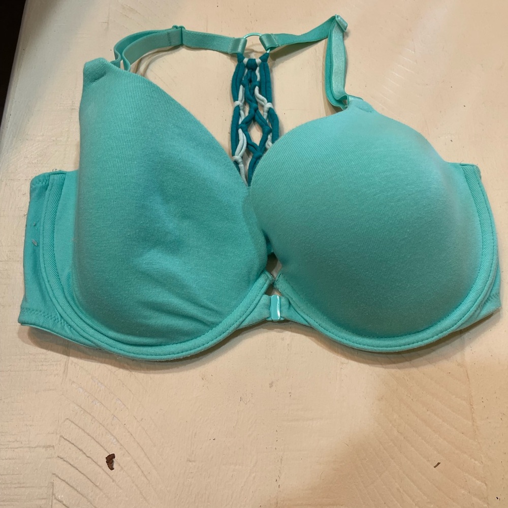 Victoria's Secret Turquoise Bra with Crisscross Back